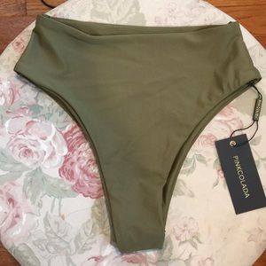 PINK COLADA XS HIGH RISE BIKINI BOTTOM/NEW W/ TAGS